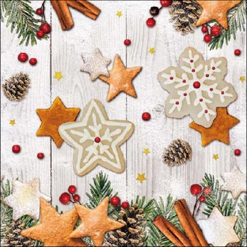 Cookies Stars papírszalvéta 33x33cm, 20db-os, AMB.33316665