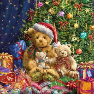 X-mas Bears papírszalvéta 33x33cm, 20db-os, AMB.33316640