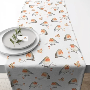 Robin Family asztali futó 40x150cm, 100% pamut, AMB.36616805