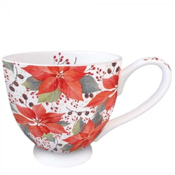 Poinsettia And Berries porcelánbögre 0,45L, AMB.38816490