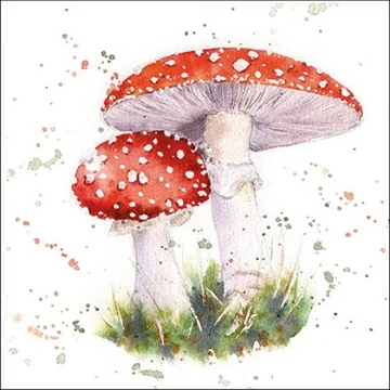 Painted Fly Agaric papírszalvéta 33x33cm, 20db-os, AMB.13316715