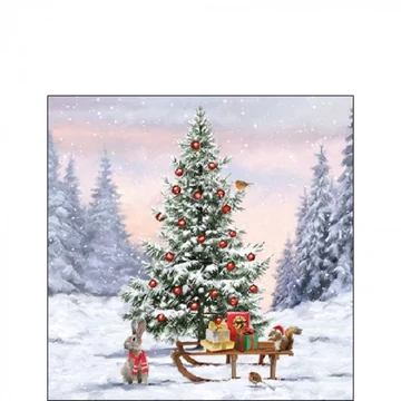 Winter Animals papírszalvéta 25x25cm, 20db-os, AMB.32516540