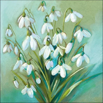 Snowdrops in Winter papírszalvéta 33x33cm, 20db-os, AMB.13317000