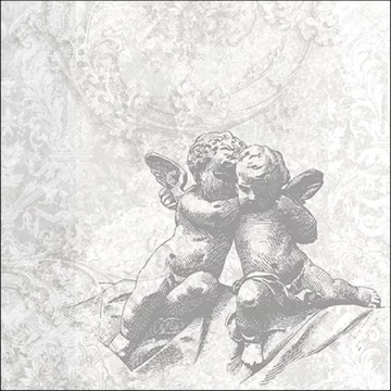 Classic Angels Silver papírszalvéta 33x33cm, 20db-os, AMB.33316701