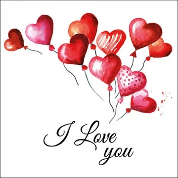 Love Balloons papírszalvéta 33x33cm, 20db-os, AMB.13317070