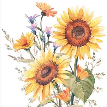 Sunflowers papírszalvéta 33x33cm, 20db-os, AMB.13317440