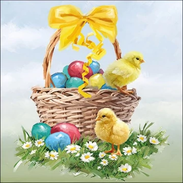 Easter Basket papírszalvéta 33x33cm,20db-os, AMB.23317120