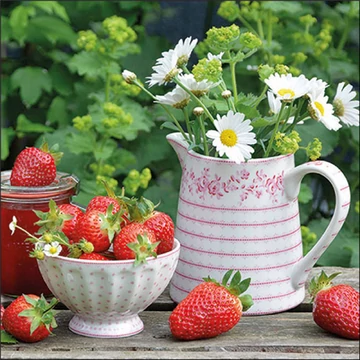 Sweet  strawberries papírszalvéta 33x33cm,20db-os, AMB.13317255