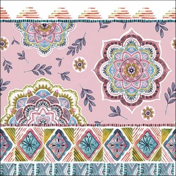 Boho Rose papírszalvéta 33x33cm, 20db-os, AMB.13317290