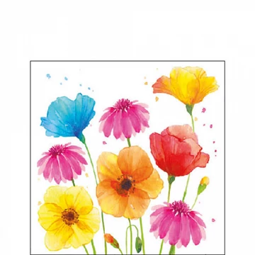 Colourful Summer Flowers papírszalvéta 25x25cm,20db-os, AMB.12517585