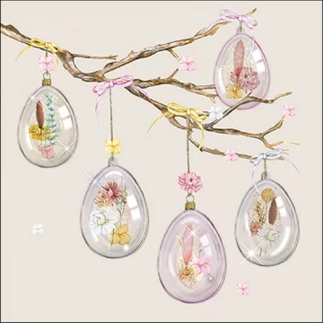 Glass Eggs Grey papírszalvéta 33x33cm, 20db-os, AMB.13317606
