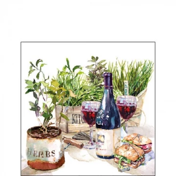 Wine & Herbs papírszalvéta 25x25cm,20db-os, AMB.12517560