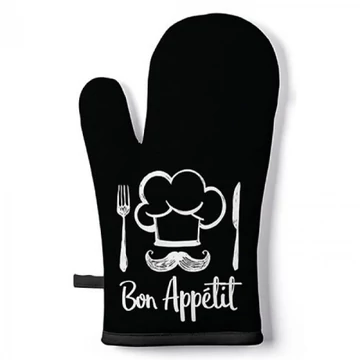 Chef Black edényfogó kesztyű 18x30cm, 100% pamut, AMB.16417207