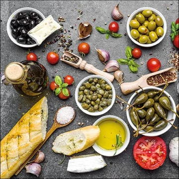 Mediterranean Food papírszalvéta 33x33cm, 20db-os, AMB.13317630