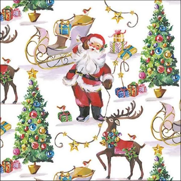 Laughing santa papírszalvéta 33x33cm, 20db-os, AMB.33317850 Laughing santa papírszalvéta 33x33cm, 20db-os, AMB.33317850