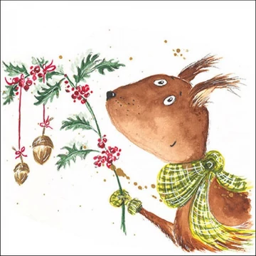 Funny squirrel papírszalvéta 33x33cm, 20db-os, AMB.33317855