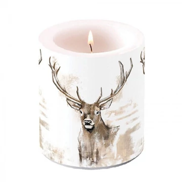Antlers átvilágítós gyertya 10x10cm, AMB.19317875