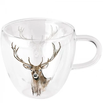 Antlers duplafalú borosilicate üvegcsésze 0,25l, AMB.14417875