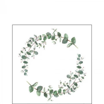 Eucalyptus Branch White papírszalvéta 25x25cm,20db-os, AMB.12517160