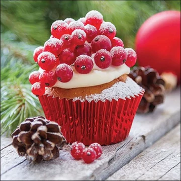 Christmas cupcake papírszalvéta 33x33cm, 20db-os, AMB.33317965 Christmas cupcake papírszalvéta 33x33cm, 20db-os, AMB.33317965