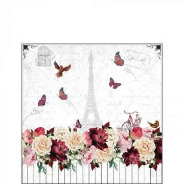 Romantic Paris papírszalvéta 25x25cm,20db-os, AMB.12517665