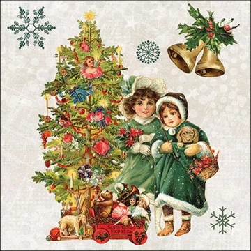 Nostalgic Christmas papírszalvéta 33x33cm, 20db-os, AMB.33317990