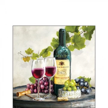 Red wine papírszalvéta 25x25cm,20db-os, AMB.12517740