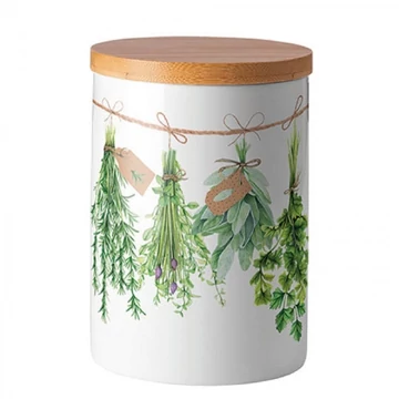 Fresh Herbs porcelán konyhai tároló 13,5x10cm, AMB.17516285
