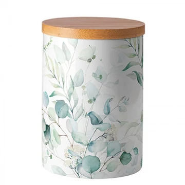 Eucalyptus All Over porcelán konyhai tároló 13,5x10cm, AMB.17517165