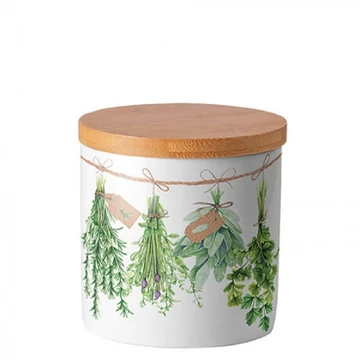 Fresh Herbs porcelán konyhai tároló 10x10cm, AMB.17416285