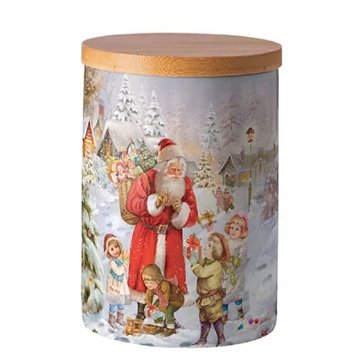 Santa bringing presents porcelán konyhai tároló 13,5x10cm, AMB.37517970