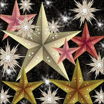 Luminous stars papírszalvéta 33x33cm, 20db-os, AMB.33318115 Luminous stars papírszalvéta 33x33cm, 20db-os, AMB.33318115
