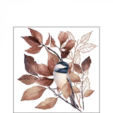 Lovely Chickadee white papírszalvéta 25x25cm,20db-os, AMB.12517791 Lovely Chickadee white papírszalvéta 25x25cm,20db-os, AMB.12517791