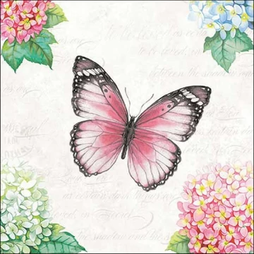 Butterfly poem papírszalvéta 33x33cm, 20db-os, AMB.13318385