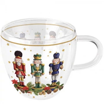 Bearded nutcracker duplafalú borosilicate üvegcsésze 0,25L, AMB.34418090
