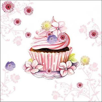 Decorated Cupcake papírszalvéta 33x33cm, 20db-os, AMB.13318255