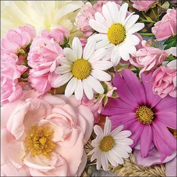 Summer flower mix papírszalvéta 33x33cm, 20db-os, AMB.13318290
