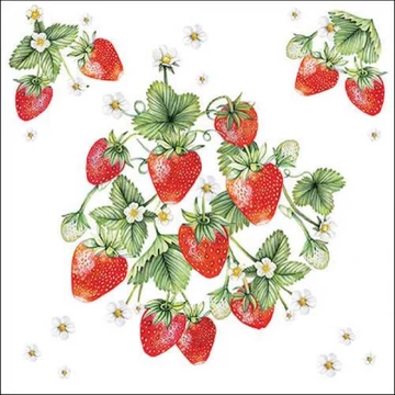 Bunch of strawberries papírszalvéta 33x33cm, 20db-os, AMB.13318395