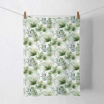 Jungle leaves white konyharuha 50x70cm, 100% pamut, AMB.17818215