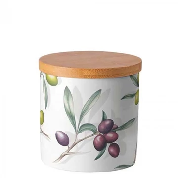 Delicious olives porcelán konyhai tároló 10x10cm, AMB.17418185