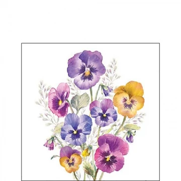 Pansies papírszalvéta 25x25cm, 20db-os, AMB.12518165