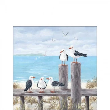 Seagulls on the dock papírszalvéta 25x25cm, 20db-os, AMB.12518170 Seagulls on the dock papírszalvéta 25x25cm, 20db-os, AMB.12518170