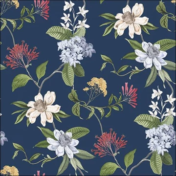 Floral mix blue papírszalvéta 33x33cm, 20db-os, AMB.13318288