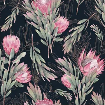 Protea black papírszalvéta 33x33cm, 20db-os, AMB.13318197