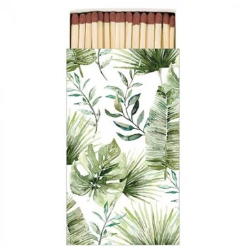 Jungle leaves white gyufa 6,5x11cm, AMB.19518215