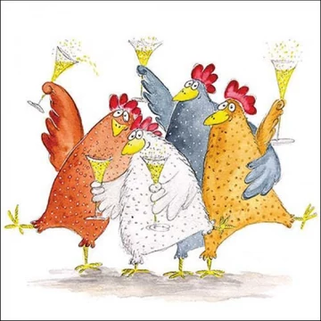 Celebrating chickens papírszalvéta 33x33cm, 20db-os, AMB.13318225