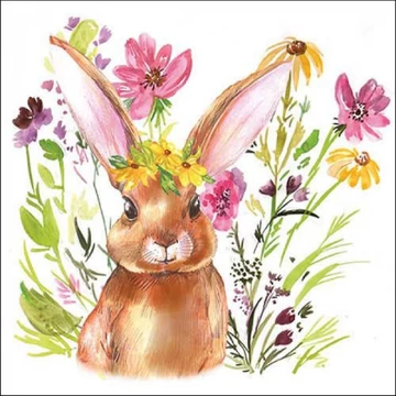 Girl bunny papírszalvéta 33x33cm,20db-os, AMB.23318425