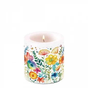 Vibrant spring white átvilágítós gyertya 8x7,5cm , AMB.19218430