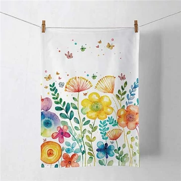 Vibrant spring white konyharuha 50x70cm,100% pamut, AMB.17818430