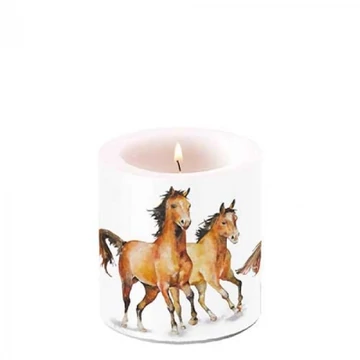 Wild horses átvilágítós gyertya 8x7,5cm, AMB.19218445